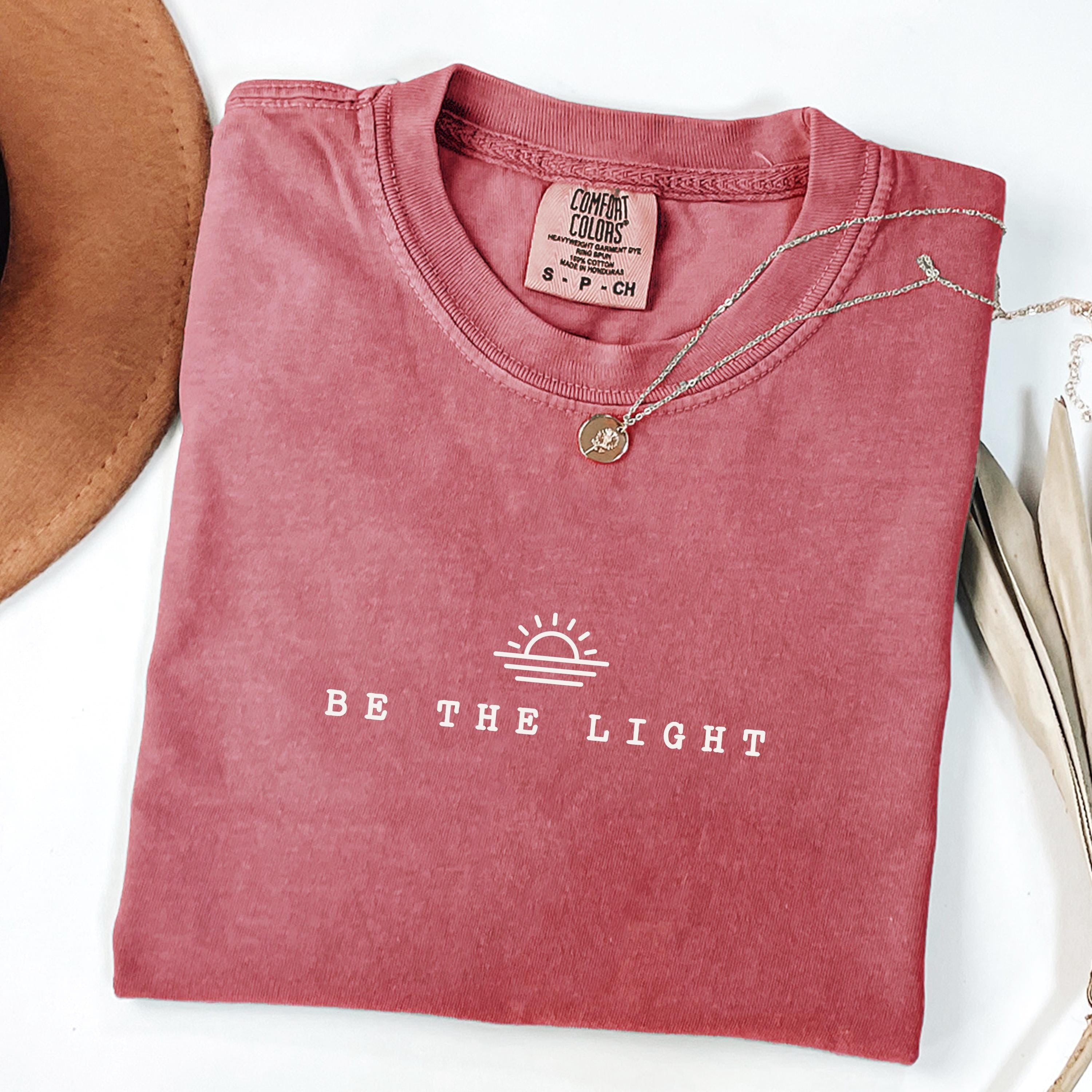 Christian Unisex Comfort Colors® Be The Light Bible Verse Shirt, Holy Spirit Jesus Lover Christian Apparel for Women, Faith Based Gift Shirt